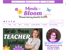 Tablet Screenshot of minds-in-bloom.com